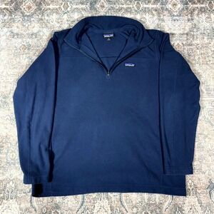 Patagonia Micro D Fleece Jacket Men's XL Blue Polyester Quarter-Zip Gorpcore